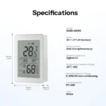 SONOFF SNZB-02DR2 Zigbee AirGuard TH 3.6'' LCD Temperature And Humidity Sensor - Image 2