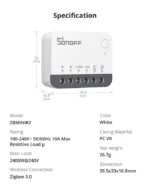 SONOFF Zigbee MINIR2 Extreme Switch - Image 2