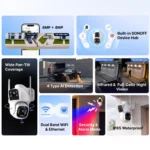 SONOFF CAM-C44HE Outdoor Dual Lens Zigbee Security Camera Hub - Image 3